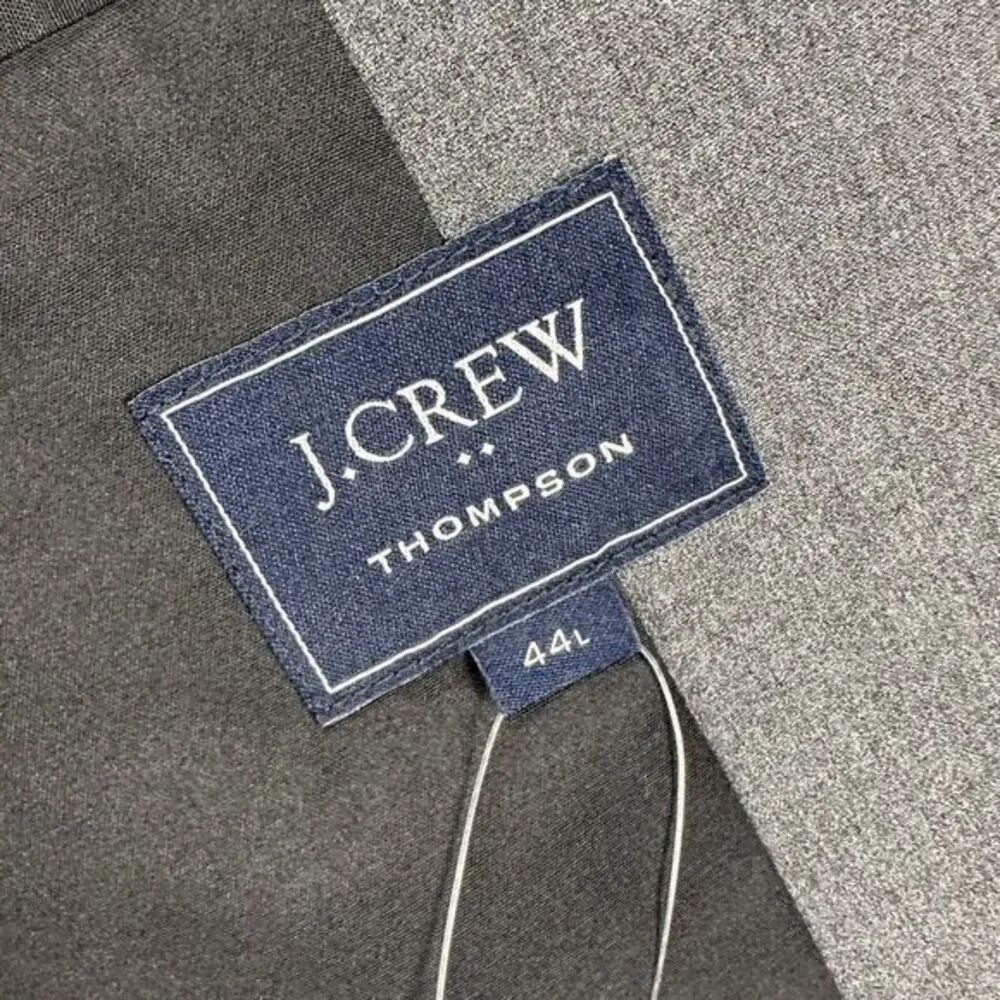 J.Crew Blazer Men 44L Thomson Gray Performance 4-Way Stretch Sport Coat Suit NEW